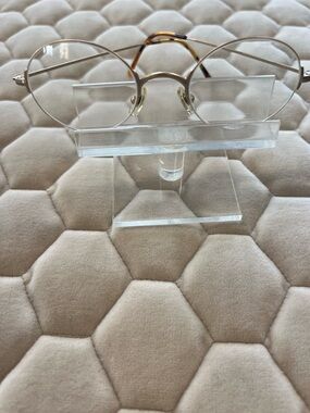 Vintage Calvin Klein matte gold oval eyeglass frame